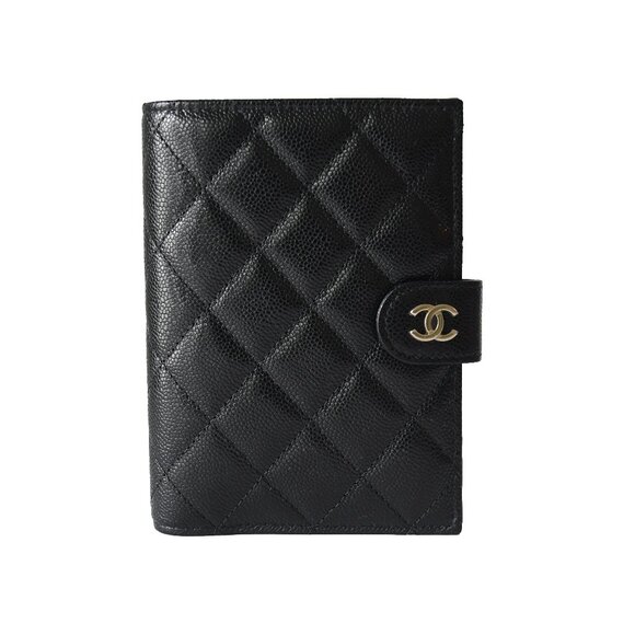 Chanel CC Caviar Quilted Passport Holder Wallet Black - Picture 1 of 3